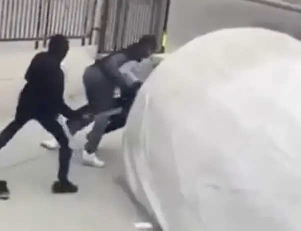 Highschool Kids Pull Out Machete And A Hammer!