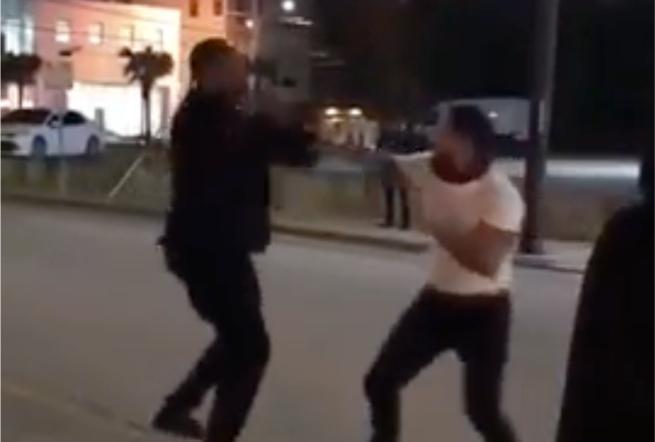 After Party Fight: Nice Reversal Into A Choke!