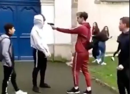 French Teen Breaks Up Fight By Shooting A Gun After His Brother Starts Losing!