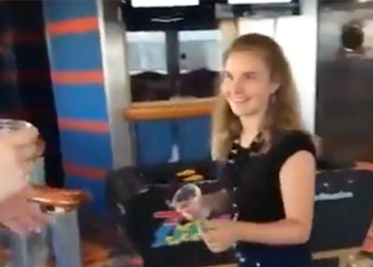 Girl Gets KO’d For Spilling Guy’s Drink All Over Him!