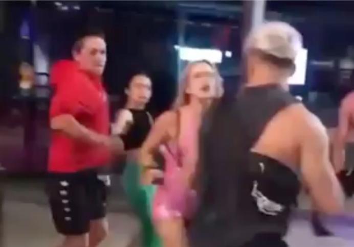 MMA Fighter Stops 2 Guys From Jumping Another Man!