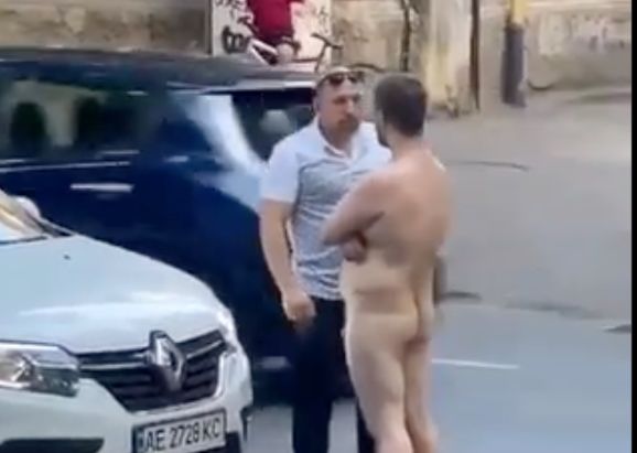 Naked Man Gets Merked For Blocking The Road! [NSFW]