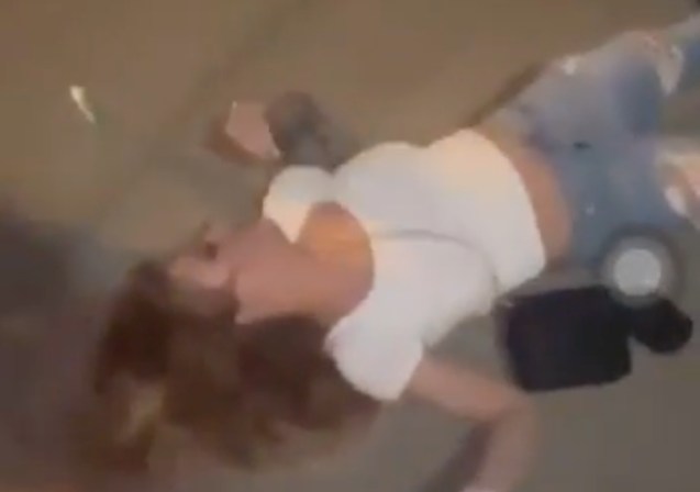 They Knocked Out Her Man Then Knocked Her Out Too!