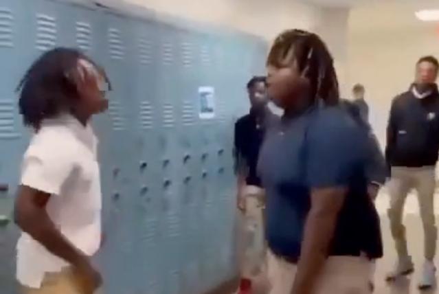 Kid Stabs Fat Boy After Getting Slammed!